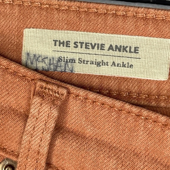 AG Adriano Goldschmied Stevie Ankle Jeans Burnt Orange Size 27 Slim Fit - Picture 5 of 14